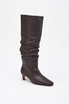 Stivali KALILA in pelle marrone donna Alohas - 3