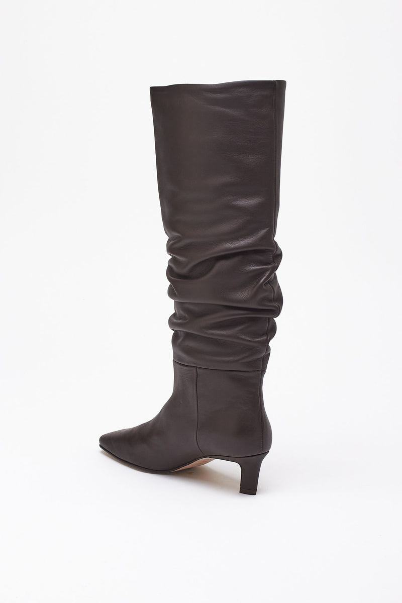 Stivali KALILA in pelle marrone donna Alohas - 4