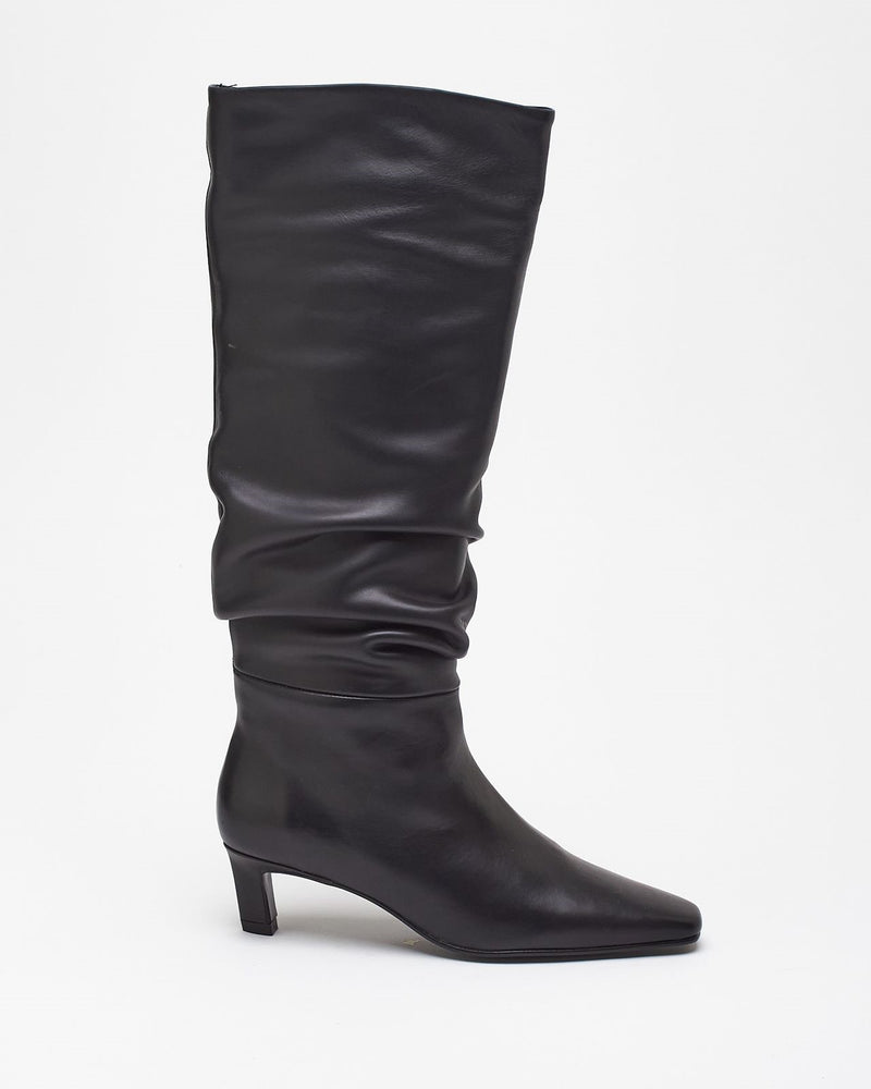 Stivali KALILA in pelle nero donna Alohas - 8
