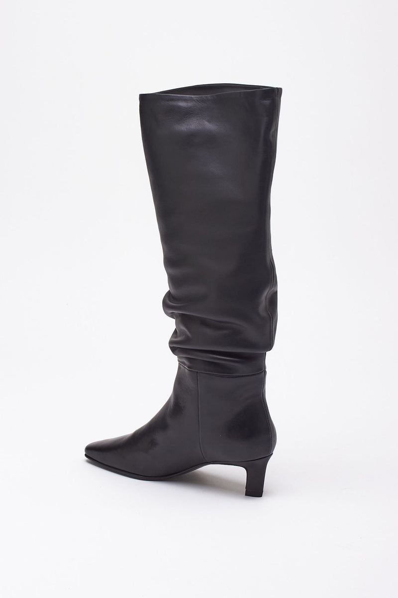 Stivali KALILA in pelle nero donna Alohas - 4