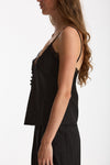 Top gessato nero donna The andamane - 2