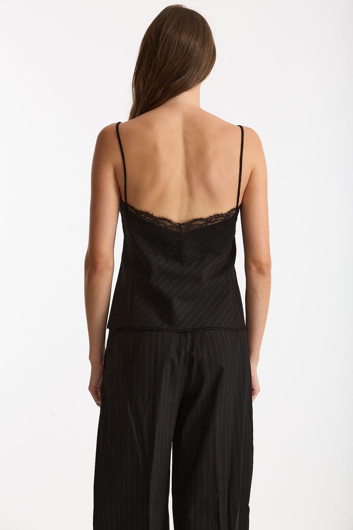 Top gessato nero donna The andamane - 4