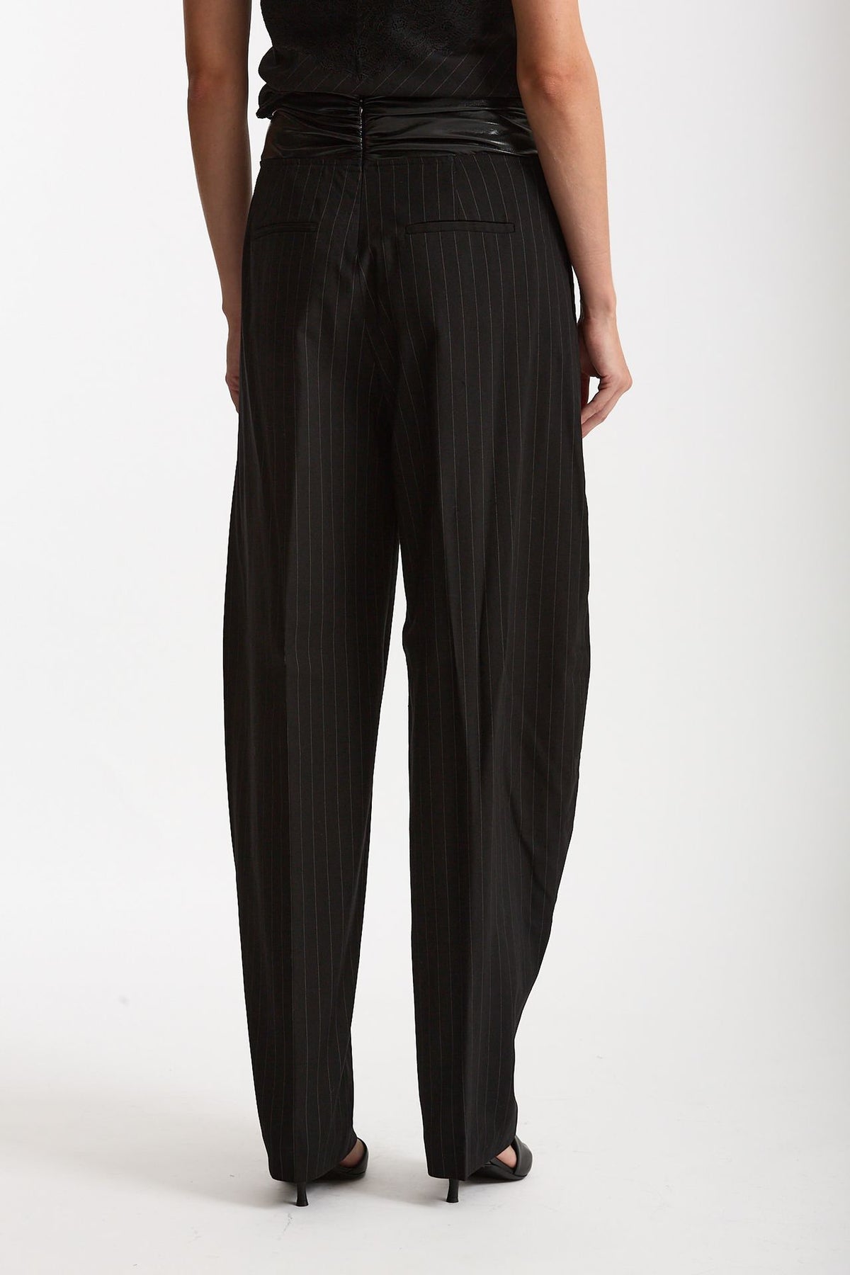 Pantalone gessato nero donna The andamane - 3