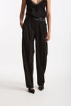 Pantalone gessato nero donna The andamane - 1