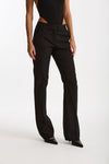 Pantalone gessato nero donna The andamane - 2
