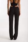 Pantalone gessato nero donna The andamane - 3