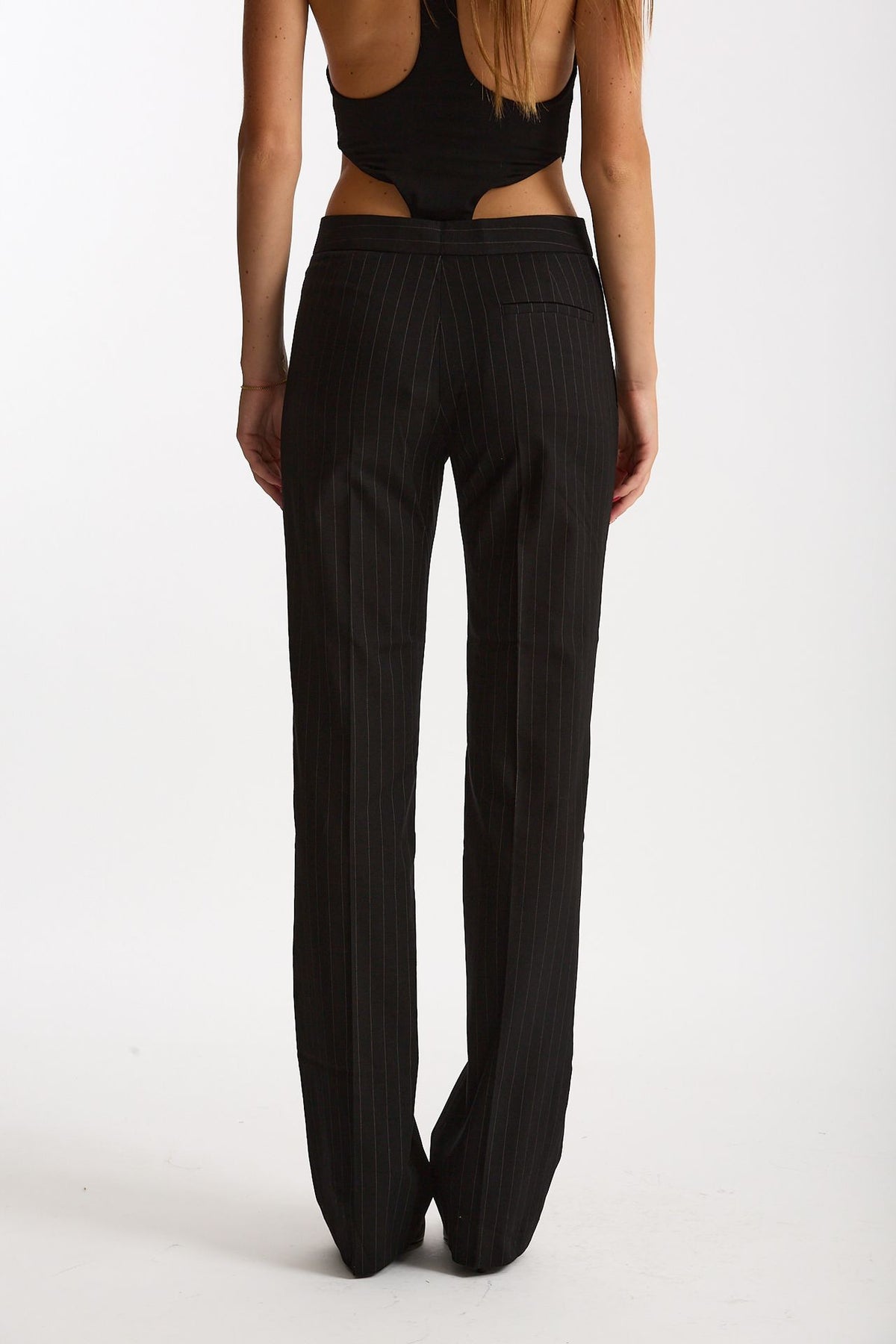 Pantalone gessato nero donna The andamane - 3