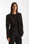 Giacca slim gessata nero donna The andamane - 1