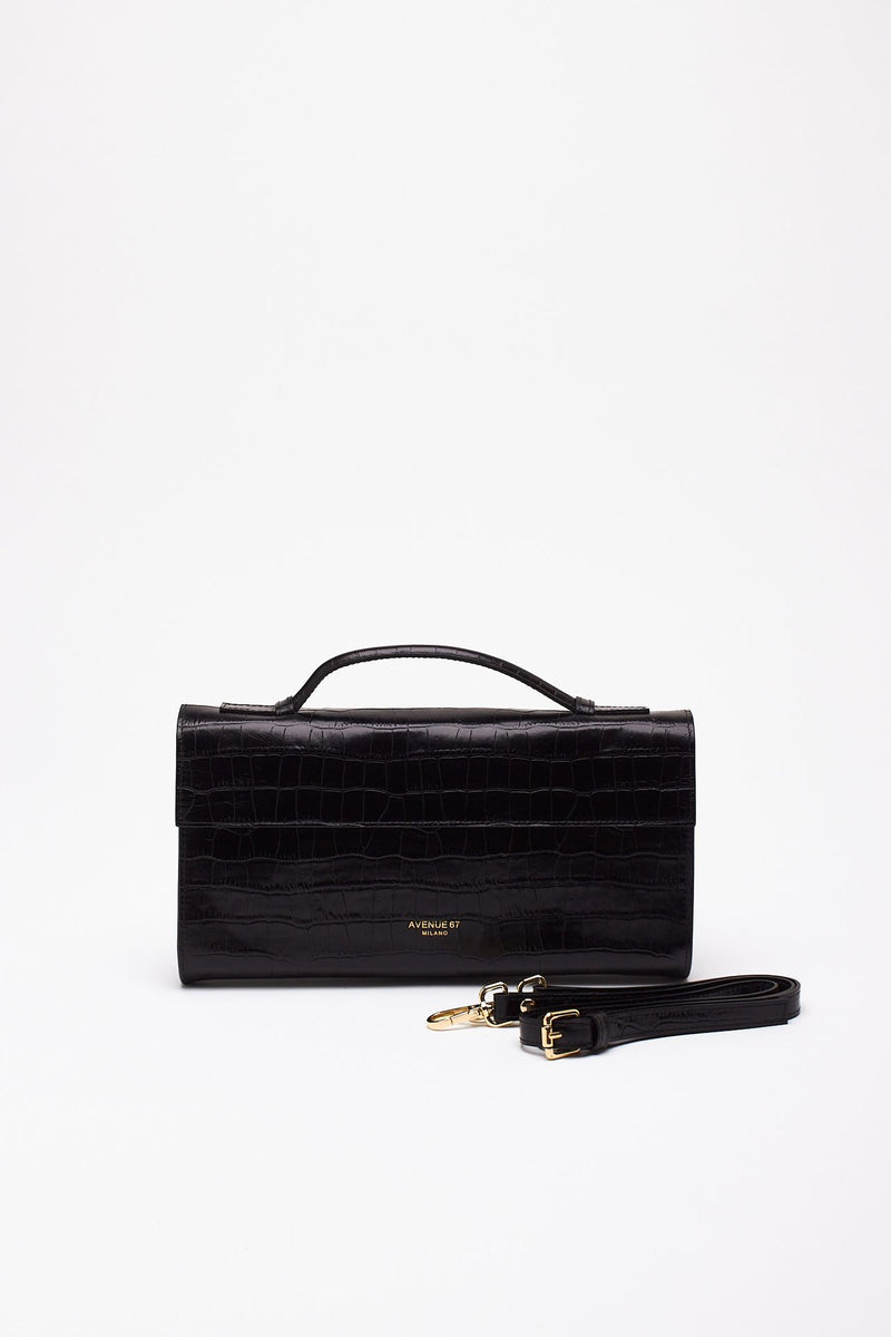Borsa PALOMA in pelle cocco nero donna Avenue 67 - 5