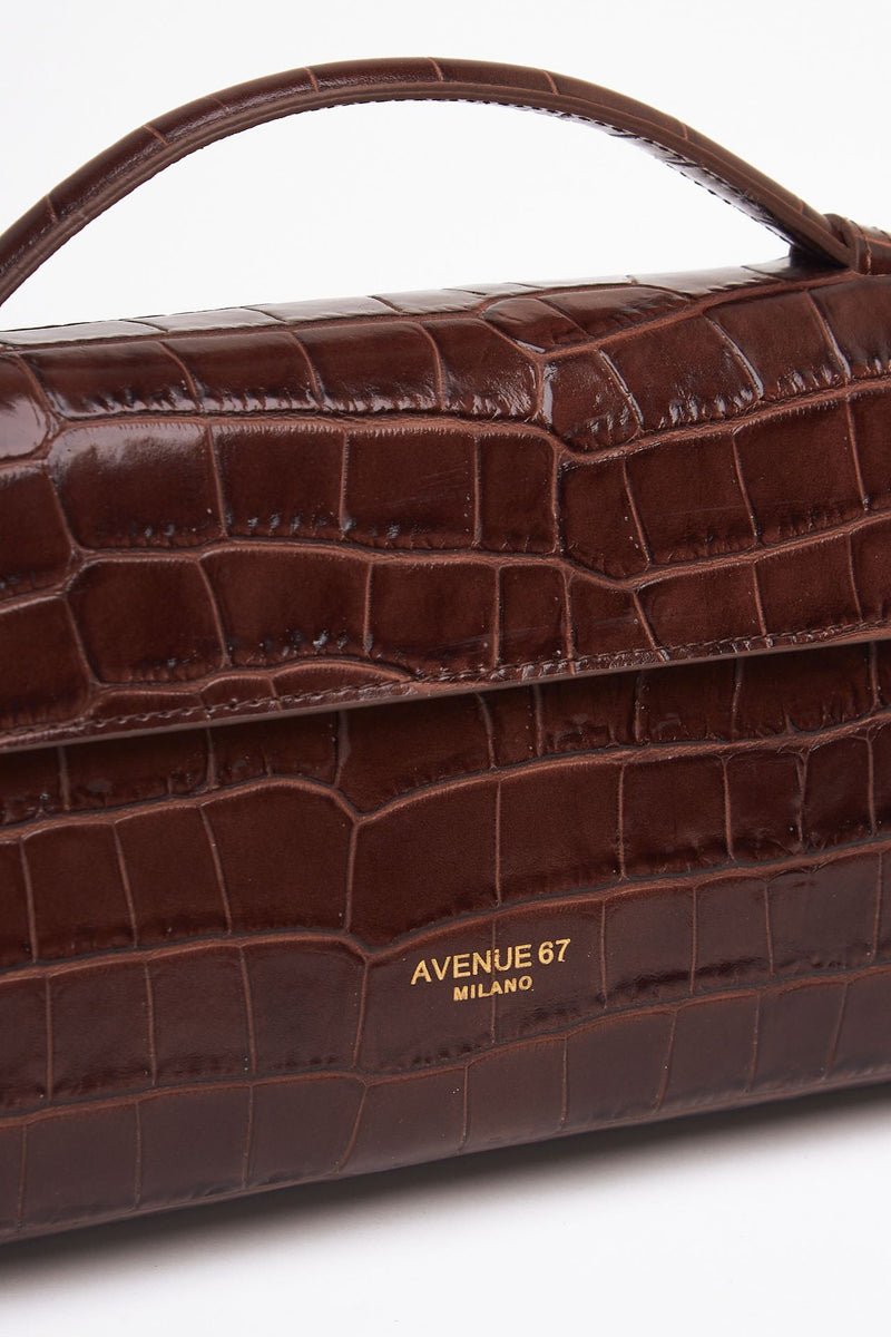 Borsa PALOMA in pelle cocco testa di moro donna Avenue 67 - 5