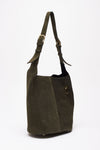 Borsa NOELIA in pelle scamosciata verde donna Avenue 67 - 3