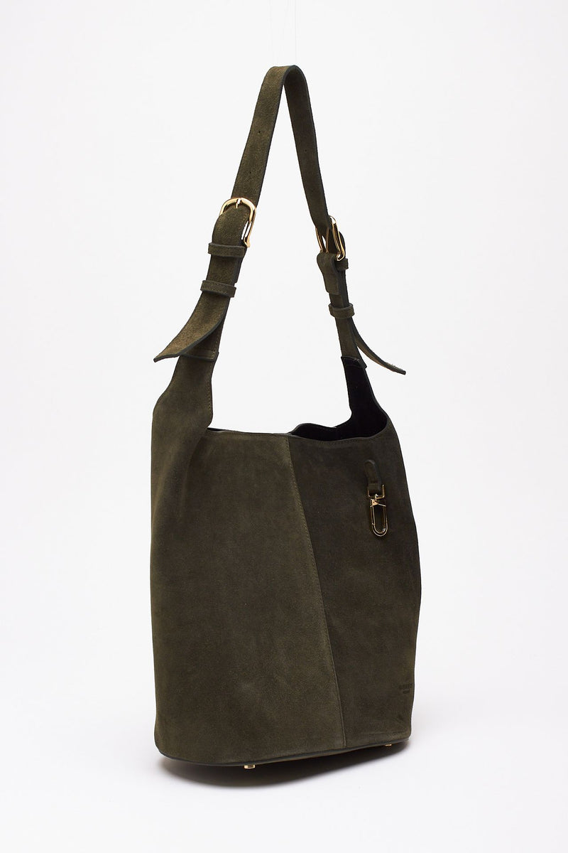 Borsa NOELIA in pelle scamosciata verde donna Avenue 67 - 3