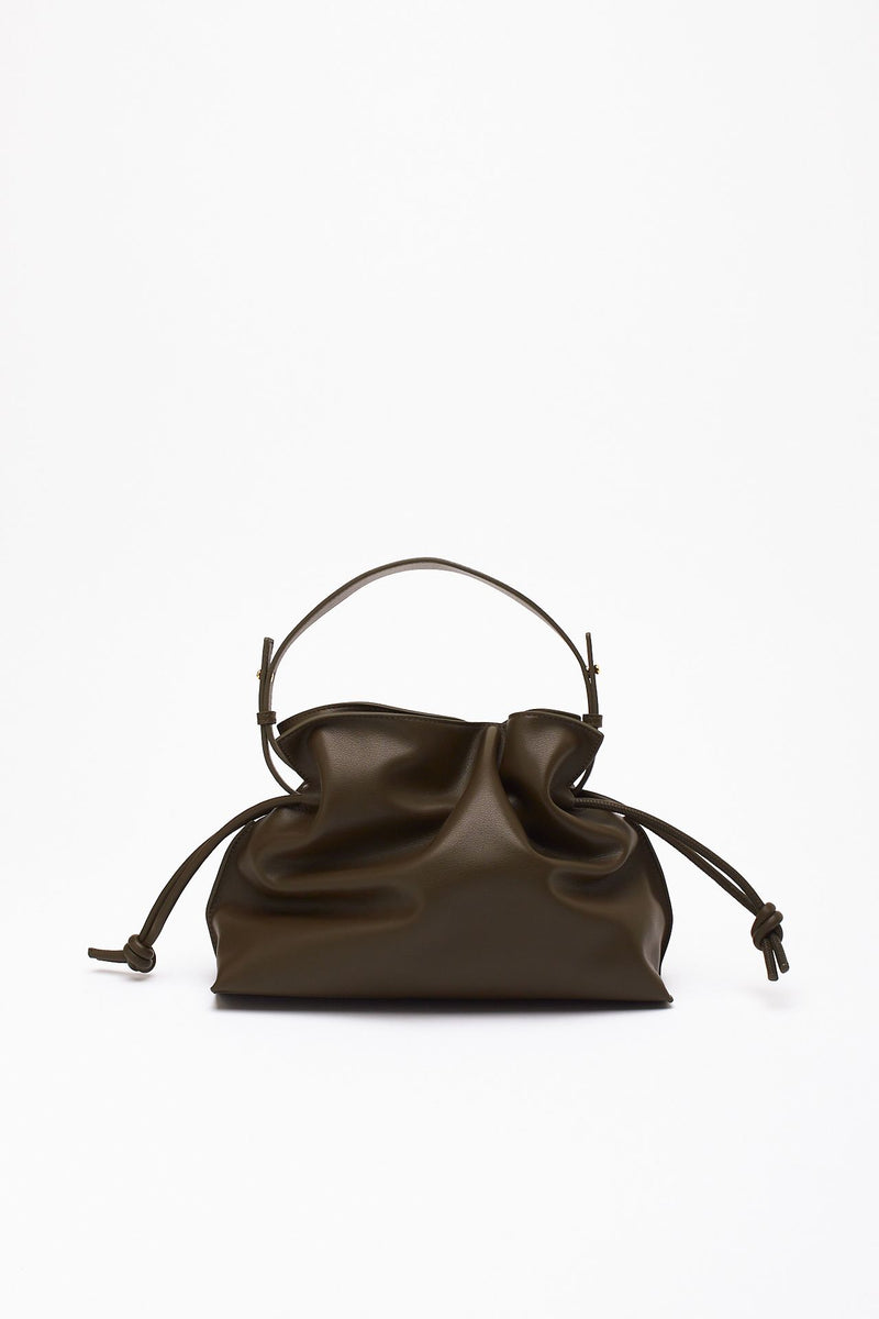 Borsa ELARA in pelle liscia verde militare donna Avenue 67 - 5