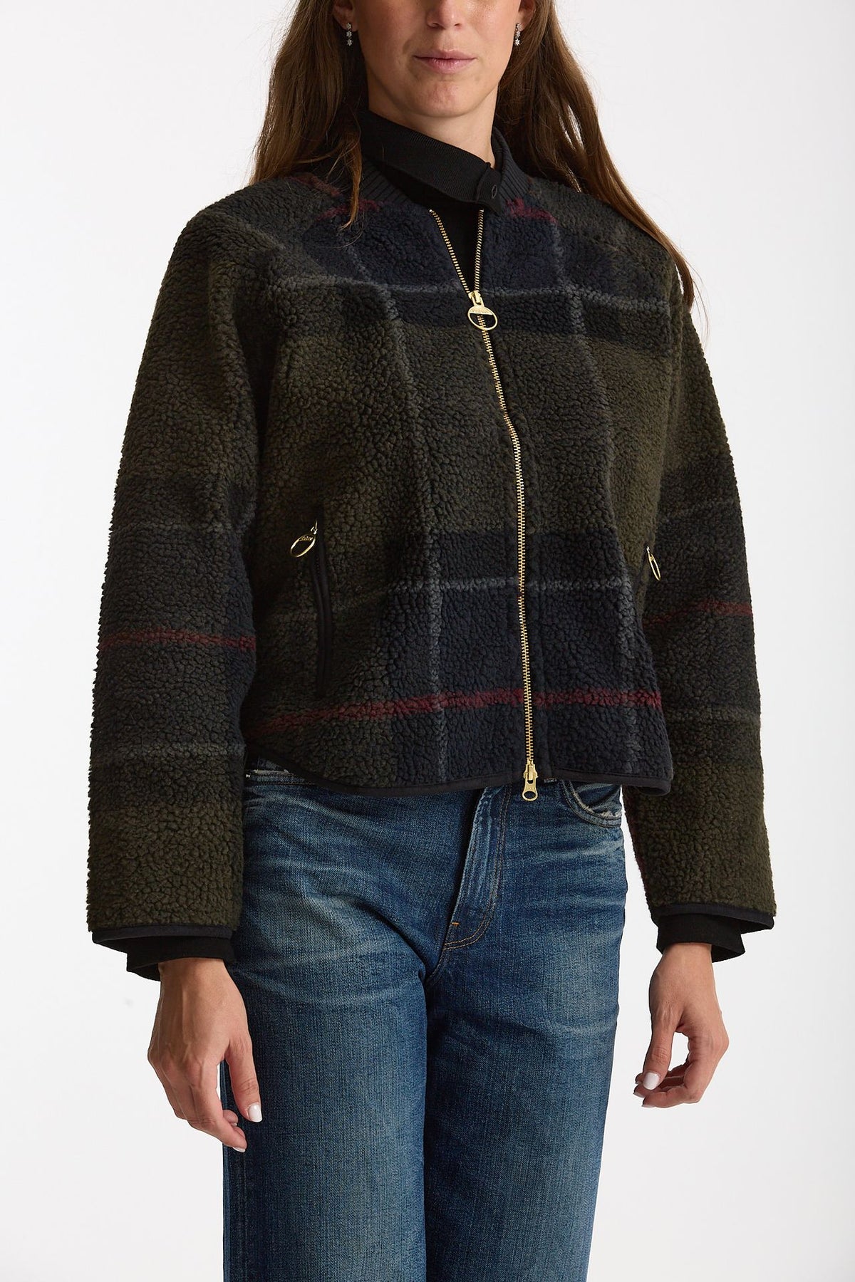 Felpa orsetto KIRKLEES FLEECE check donna Barbour - 5