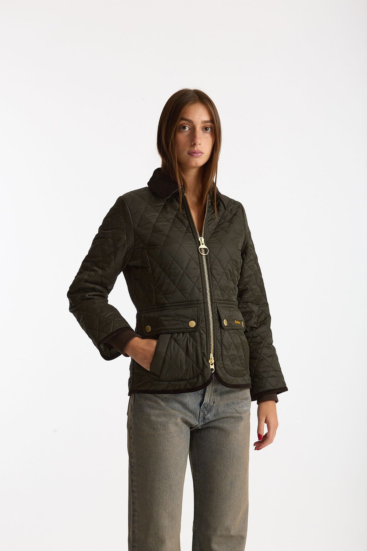 Giubbino trapuntato FITTED BEADNELL QUILT verde donna Barbour - 3