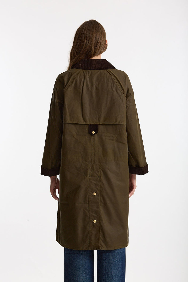 Giaccone cerato KIRKLESS WAX verde donna Barbour - 3