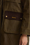 Giaccone cerato KIRKLESS WAX verde donna Barbour - 6