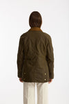Giubbino BEADNELL WAX in cotone cerato verde donna Barbour - 4