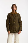 Giubbino BEADNELL WAX in cotone cerato verde donna Barbour - 6