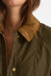 Giubbino BEADNELL WAX in cotone cerato verde donna Barbour - 7