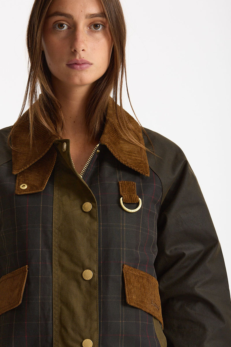 Giubbino cerato IRENE WAX verde donna Barbour - 4