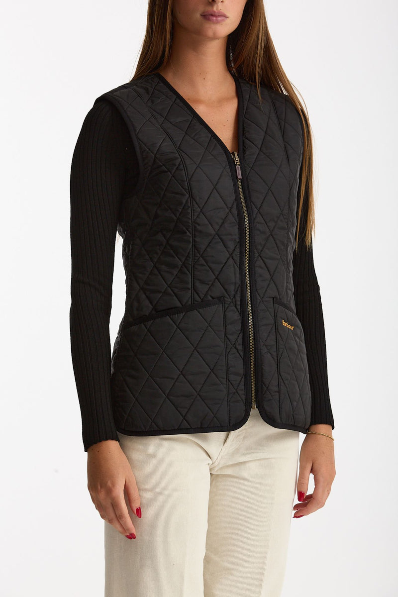 Gilet trapuntato FLECE BETTY nero donna Barbour - 3