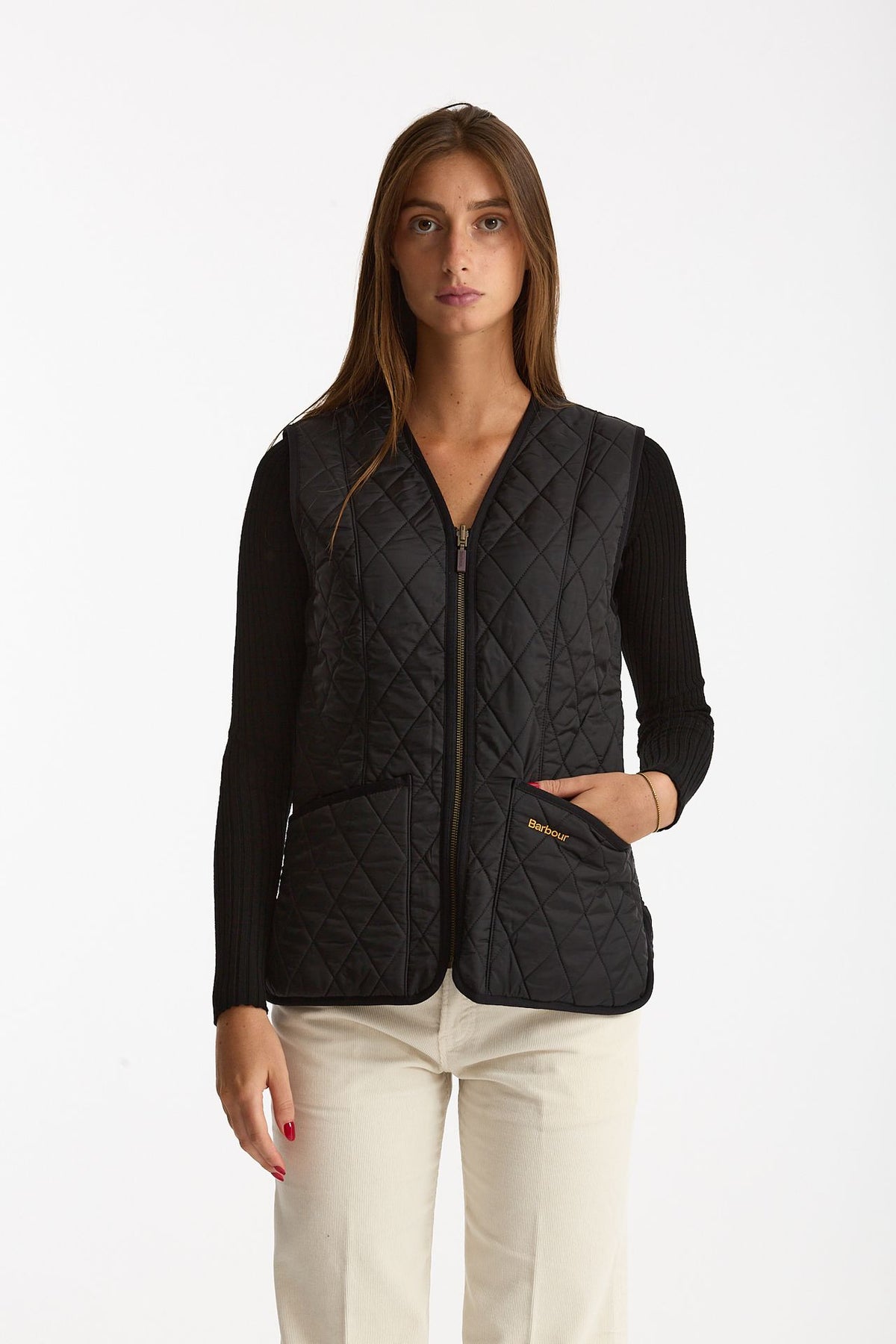 Gilet trapuntato FLECE BETTY nero donna Barbour - 1