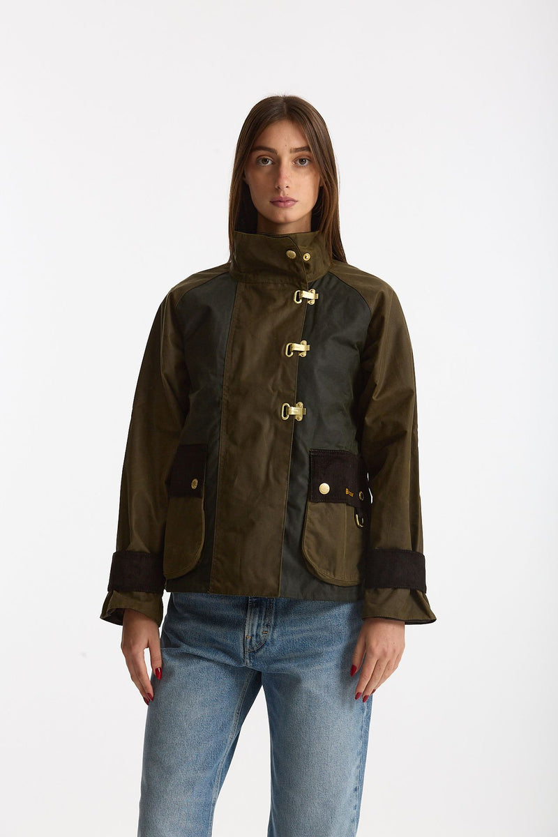 Giubbino cerato HAZELWOOD verde donna Barbour - 1