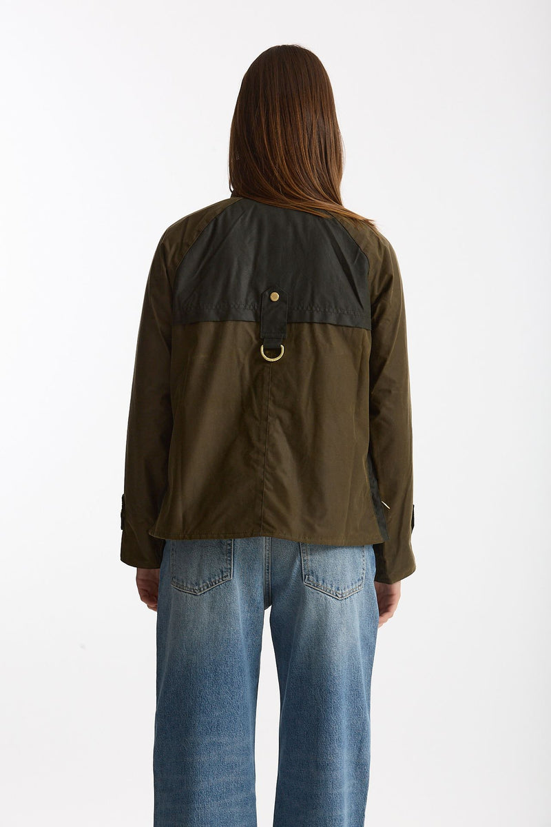 Giubbino cerato HAZELWOOD verde donna Barbour - 4