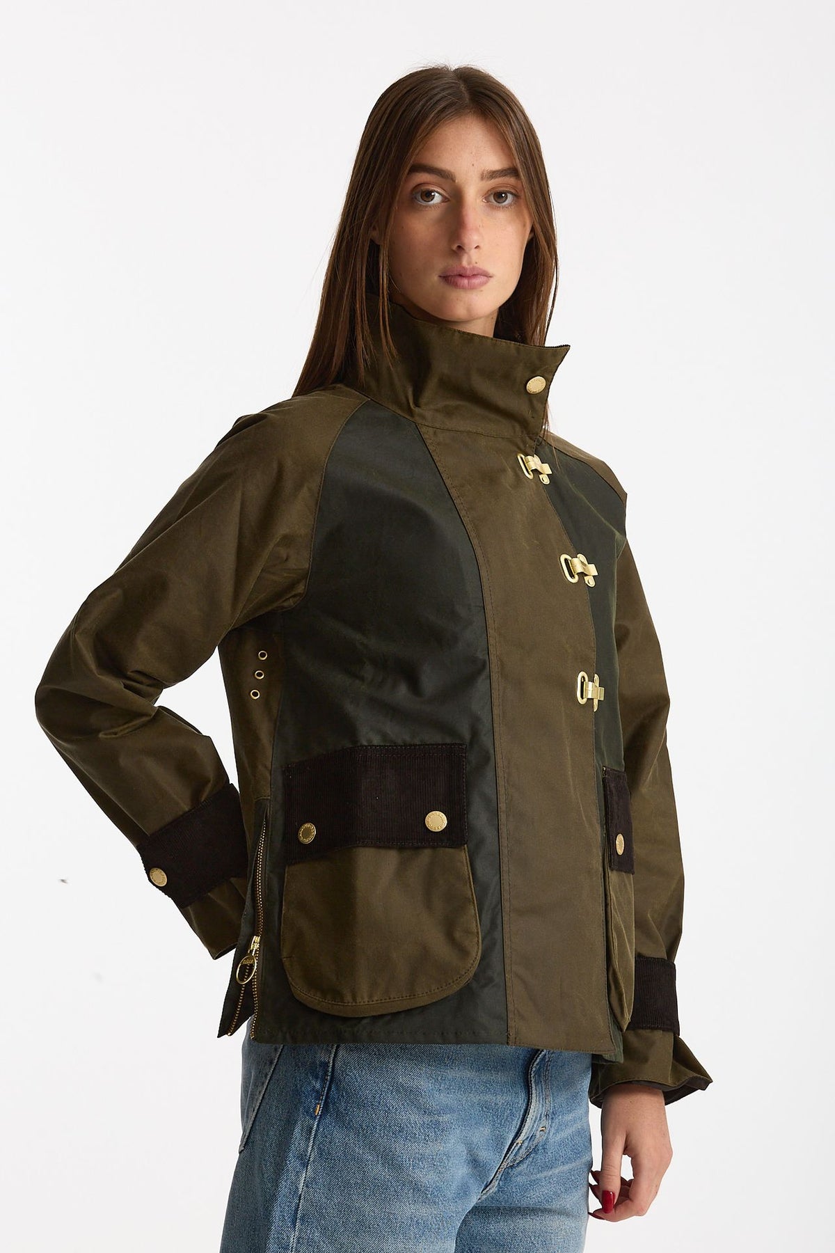 Giubbino cerato HAZELWOOD verde donna Barbour - 5