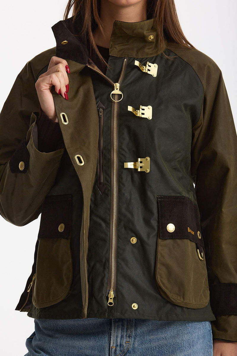 Giubbino cerato HAZELWOOD verde donna Barbour - 8