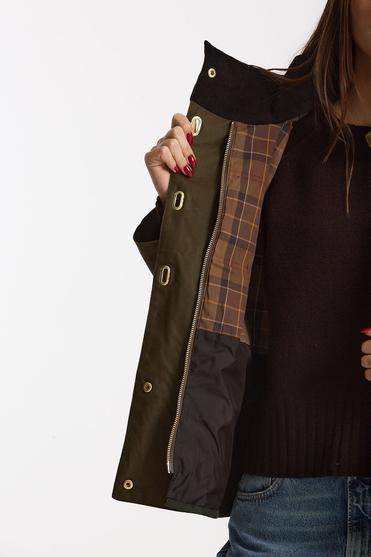 Giubbino cerato HAZELWOOD verde donna Barbour - 9
