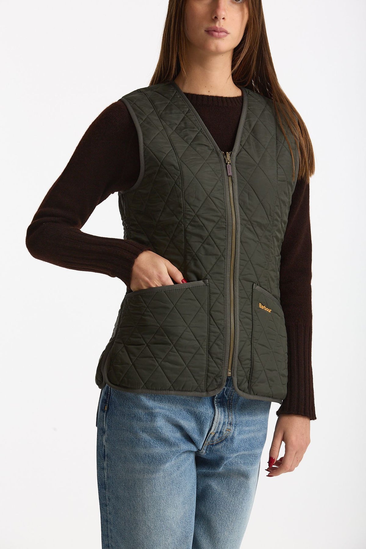 Gilet trapuntato FLECE BETTY verde donna Barbour - 5