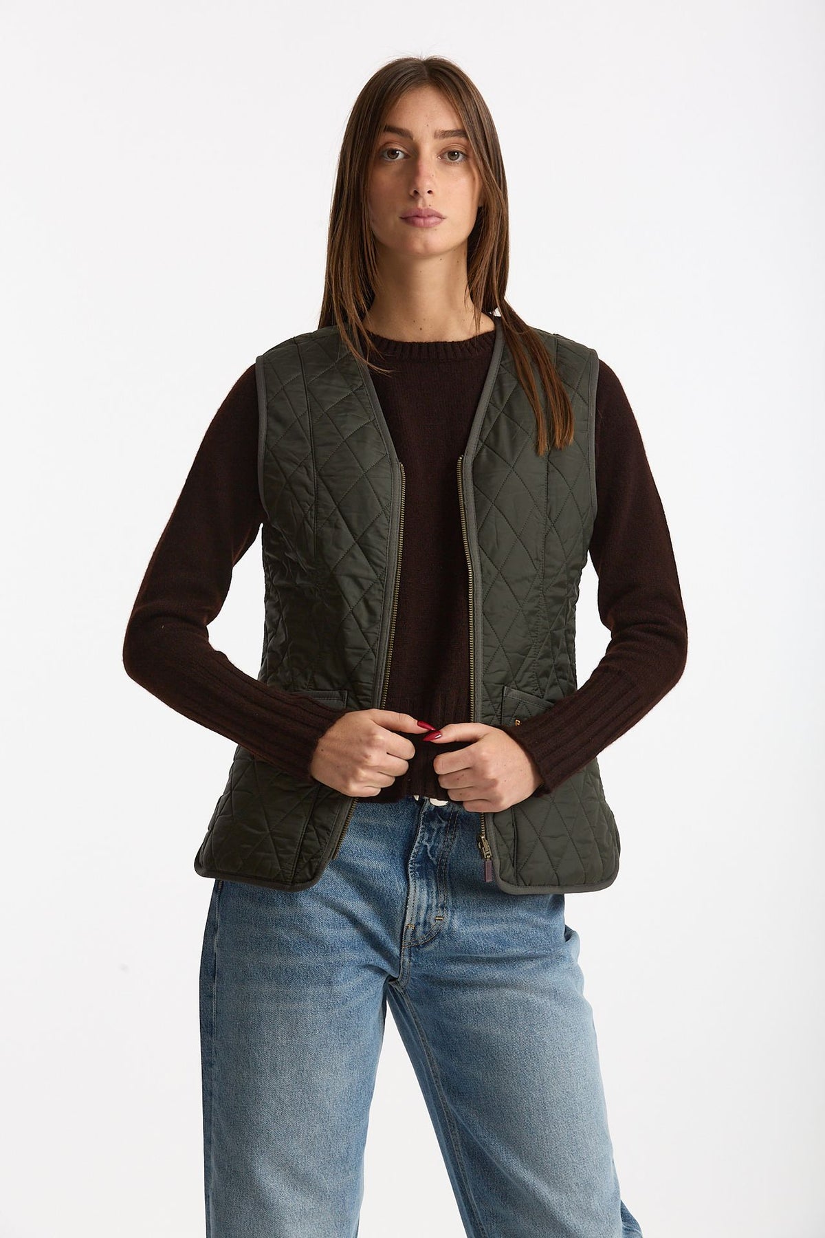 Gilet trapuntato FLECE BETTY verde donna Barbour - 1