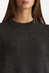 Maglia girocollo over in cashmere a due fili  antracite donna Be you - 5