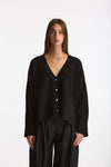 Cardigan over in cashmere a due fili nero donna Be you - 2