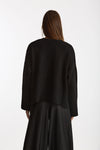 Cardigan over in cashmere a due fili nero donna Be you - 4