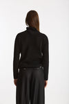 Maglia dolcevita regular in cashmere nuvola nero donna Be you - 3