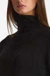 Maglia dolcevita regular in cashmere nuvola nero donna Be you - 4