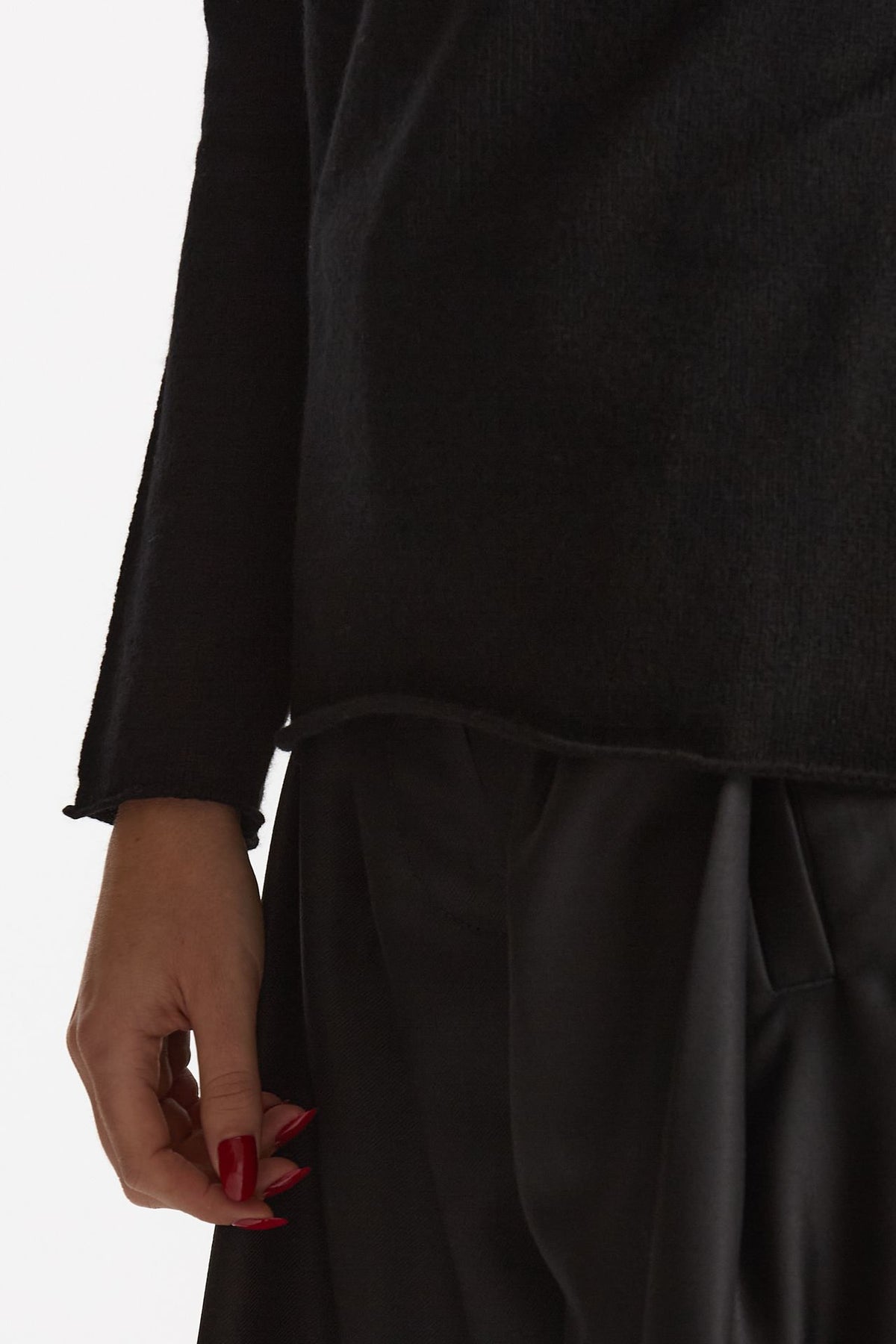 Maglia dolcevita regular in cashmere nuvola nero donna Be you - 5