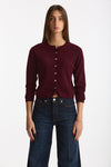 Cardigan slim in cashmere merlot donna Be you - 1