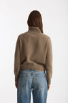 Maglia dolcevita in cashmere a due fili tortora chiaro donna Be you - 3