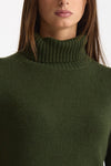 Maglia dolcevita in cashmere a due fili verde donna Be you - 5