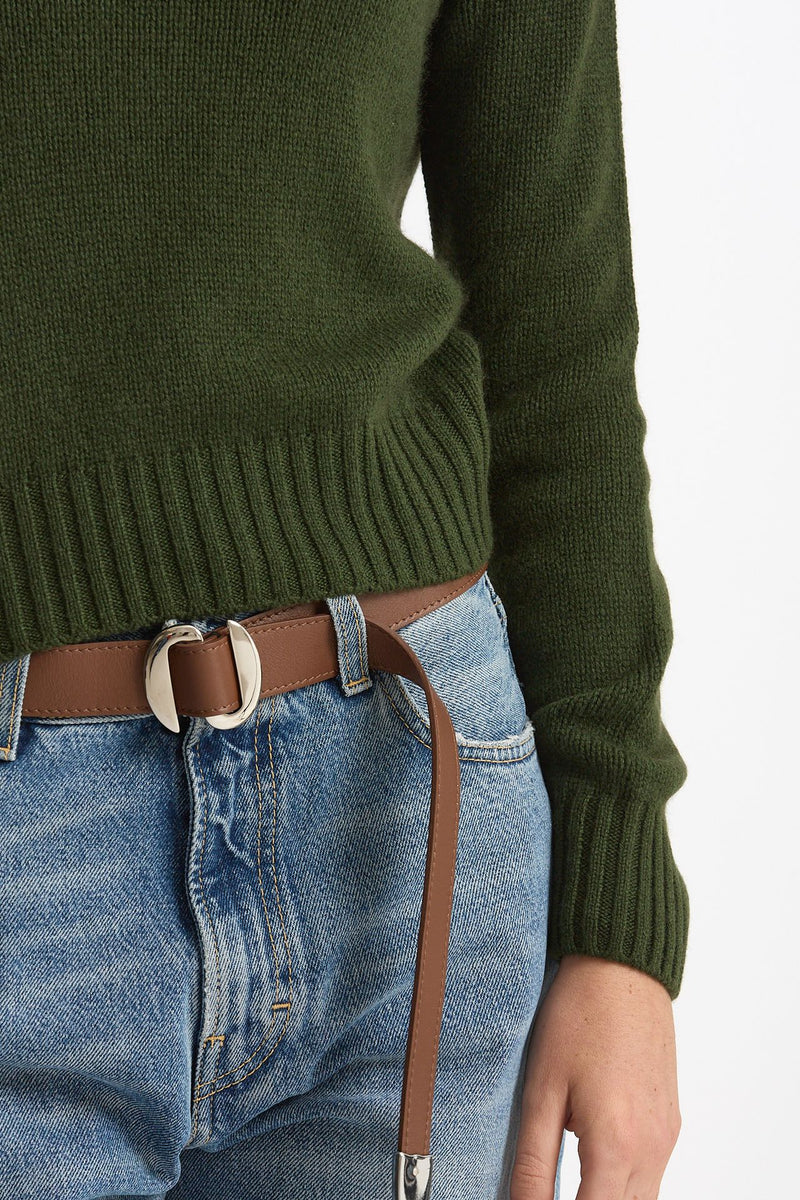 Maglia dolcevita in cashmere a due fili verde donna Be you - 6