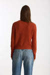 Maglia girocollo in cashmere a due fili arancio donna Be you - 4