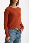 Maglia girocollo in cashmere a due fili arancio donna Be you - 5