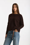 Maglia girocollo in cashmere a due fili marrone donna Be you - 1