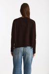 Maglia girocollo in cashmere a due fili marrone donna Be you - 3