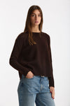 Maglia girocollo in cashmere a due fili marrone donna Be you - 4