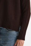 Maglia girocollo in cashmere a due fili marrone donna Be you - 5